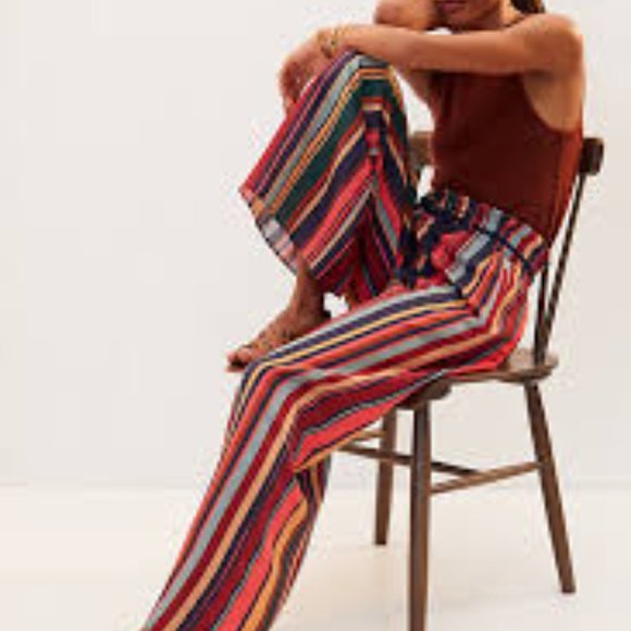 Anthropologie Pants - NWT Anthropologie Farm Rio Striped Wide-Leg Pants (XS)
